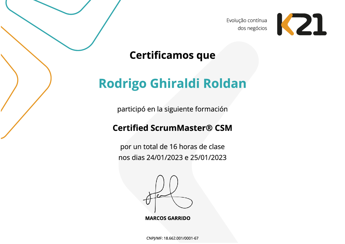 Certificado K21
